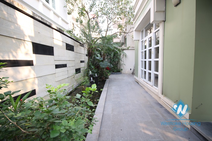 Beautiful 4 bedroom house  with garden for lease in Ciputra, Tay Ho, Ha Noi